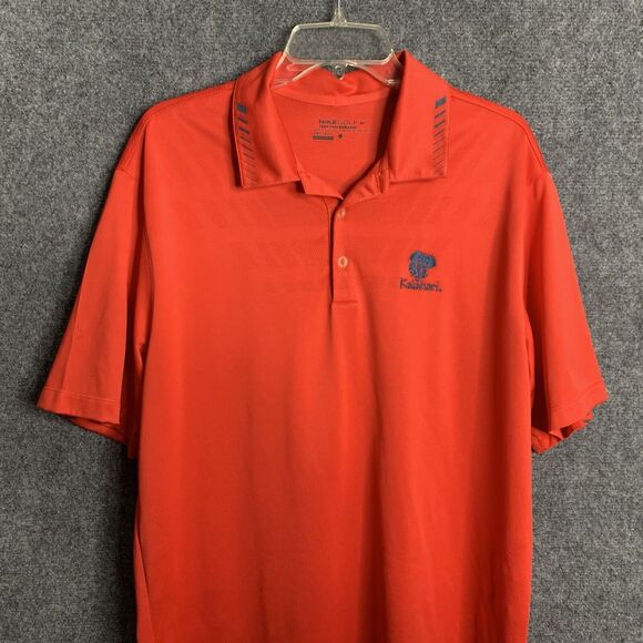 Nike Golf Polo Shirt Men Large Tour Performance Red Short Sleeve Dri Fit - Picture 2 of 12